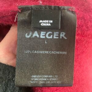 Jaeger Women's Red Cashmere Turtleneck Sweater